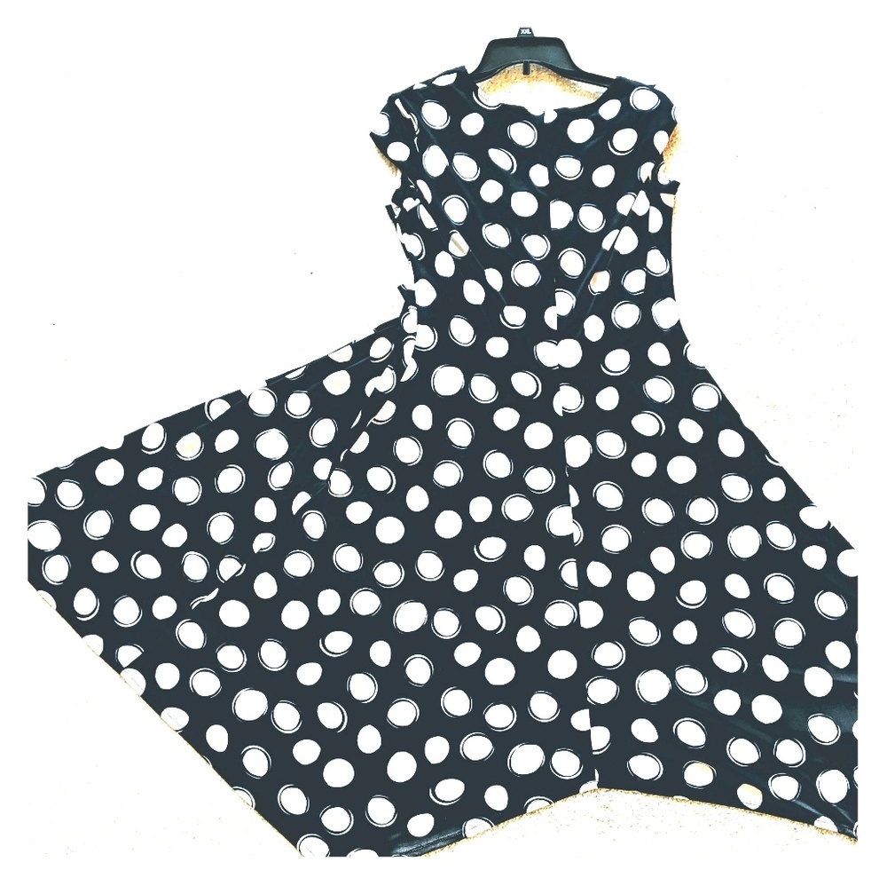 Perceptions Polka Dot Swing Dress